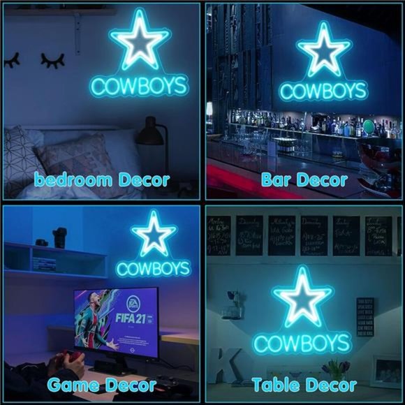 NEW Cowboys Neon Light - Picture 6 of 7